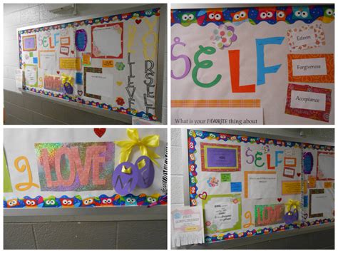 Self Esteem Bulletin Board With Motivational Sayings About Self Love