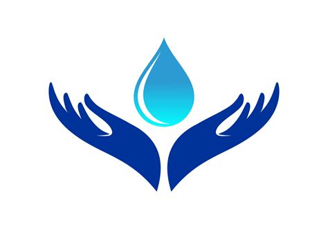 Two Hands Water Drop Logo Design Vector Graphic By 2qnah · Creative