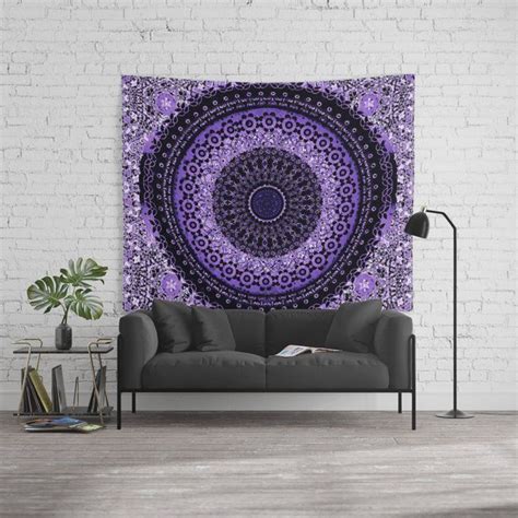 Purple Tapestry Mandala Wall Tapestry Purple Tapestry Tapestry Wall