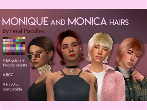 Monica Hair By Feralpoodles At Tsr Sims 4 Updates