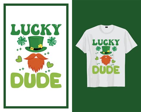 Lucky Dude St Patricks Day T Shirt Typography Design Vector Illustration 21011661 Vector Art At