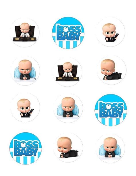 Boss Baby Edible Cupcake Toppers Image In 2021 Boss Birthday Boss