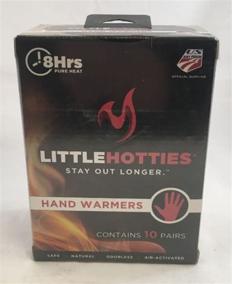 Little Hotties Hand Warmers 10 Pairs 8 Hours Pure Heat Safe Natural