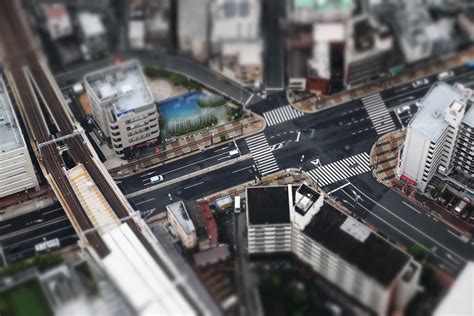 Aerial View Street City And Triangle 4k Hd Wallpaper