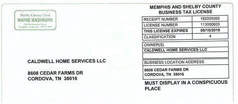 Business License Memphis Tn Bisunis