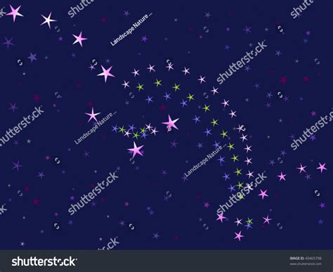 Starry Night Sky Constellations Great Bear Stock Vector Royalty Free