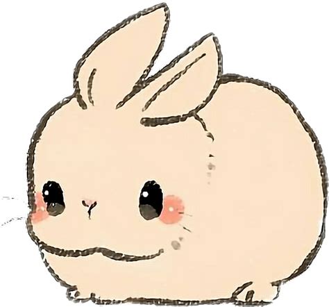 Kawaii Sticker Cute Bunny Drawing Png Free Transparent Png Download