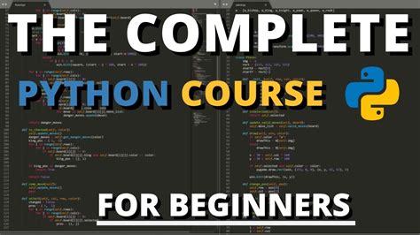 The Complete Python Course For Beginners Youtube