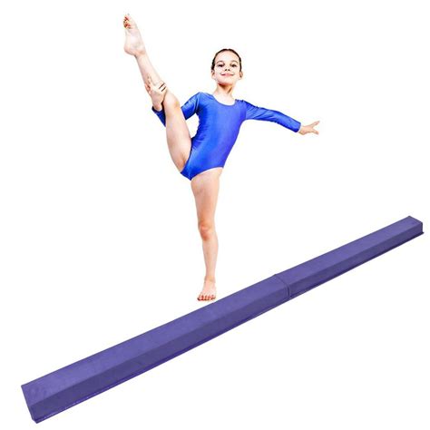 Ktaxon 8ft Floor Balance Beam Folding Sectional Gymnastics Beam For