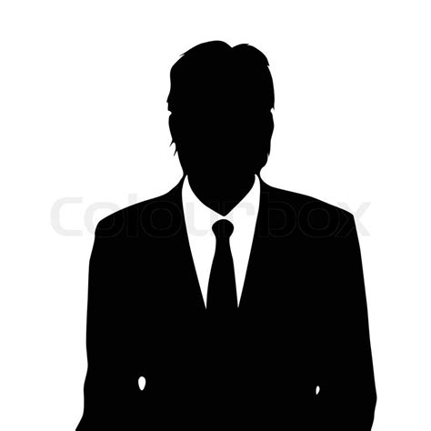 Businessman Portrait Silhouette Male Stock Vector Colourbox