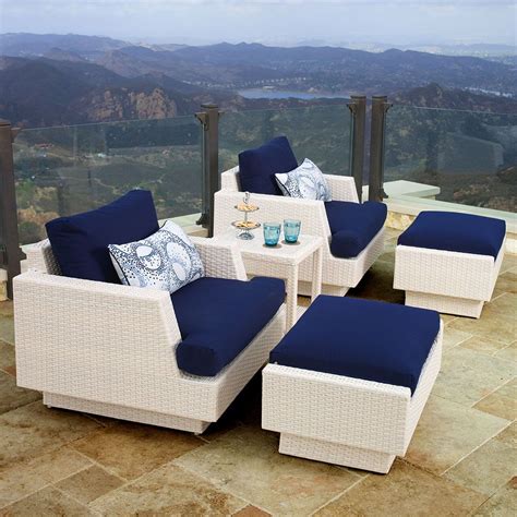 Portofino Comfort 5 Piece Club Chair Set In Chalk Offers Unparalleled