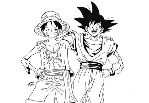 One Piece Luffy Drawing Sketch Coloring Page