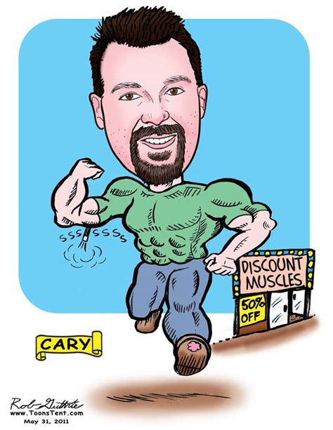 Cartoon Muscle Man Vector Stickman Cartoon Of Weightlifter With