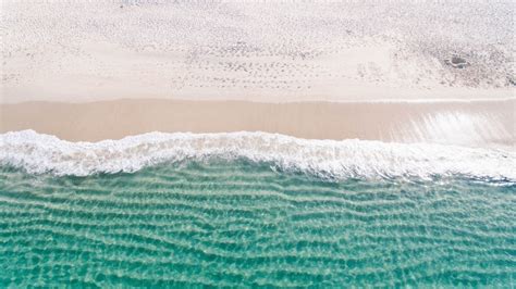 Wallpaper Id 239851 Drone View Of Ocean Waves Going Across Colorful