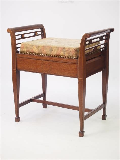 Edwardian Mahogany Piano Stool Or Dressing Stool Antiques Atlas