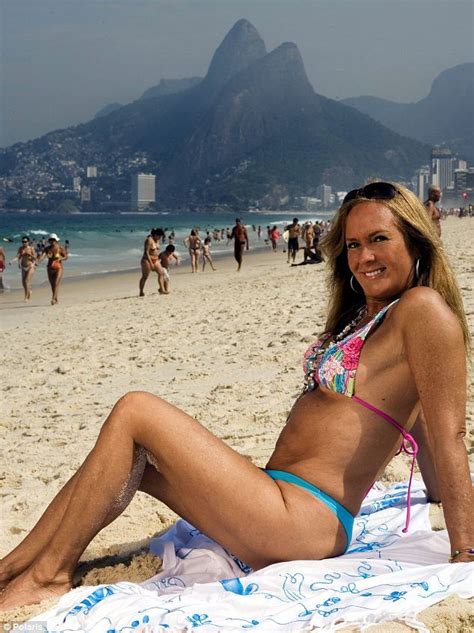 Helo Pinheiro Real Girl From Ipanema Returns To Rio Beach Shows Off 63 Year Old Bikini Body In