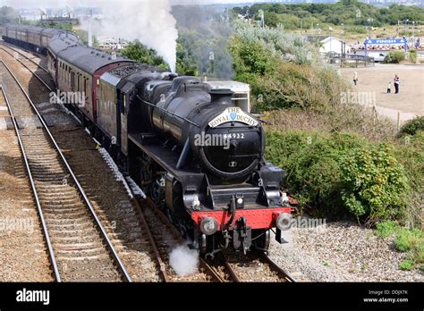 The Royal Duchy Hauled By 44932 Black 5 Leaves Dawlish Warren Station