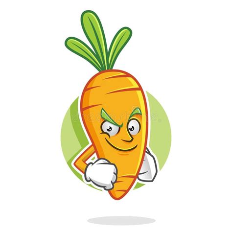 Confidence Carrot Mascot, Carrot Character, Carrot Cartoon Stock Vector ...