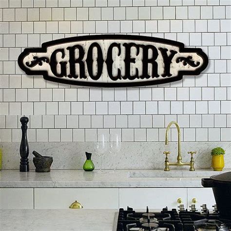 Large Grocery Sign Grocery Wall Decor Vintage Grocery Sign Etsy