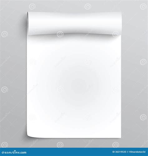 White Sheet Of Paper Stock Illustration Illustration Of Blank 36319535