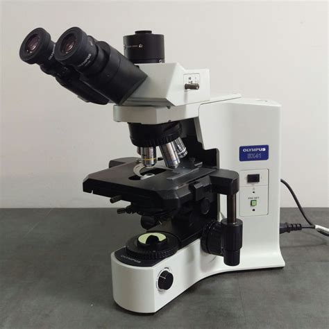 Olympus Microscope Bx41 With Trinocular Head And 100x Nc Sc Va Md