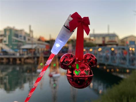 Holiday Mickey Jingle Bell Swizzle Stick Arrives At Disney California