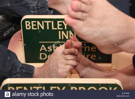 Toe Wrestling Fenny Bentley Ashbourne Hi Res Stock Photography And