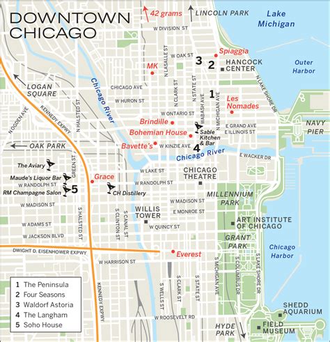 Downtown Chicago Neighborhood Map World Map