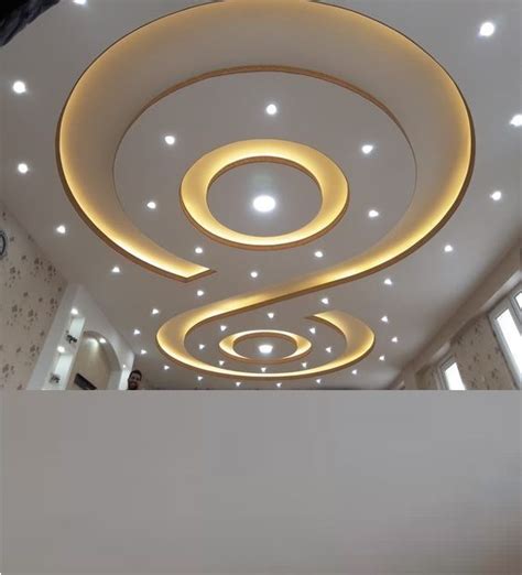 They believe that ceiling fans(at least the usual ones) severely compromise the aesthetics of a room and act somewhat as a sour spot. latest gypsum board false ceiling design for living room ...