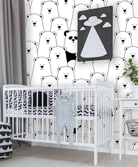 Removable Nursery Wallpaper Peel And Stick Nursery Wallpaper Polar Bears