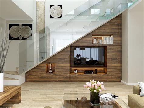 Minimalist concrete open and metal railing staircase photo in paris. Under Stairs Living Room To Drive You Crazy - Decor Inspirator