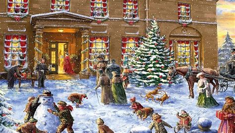 Download Nostalgic Vintage Christmas Scene