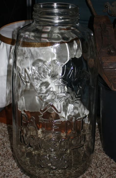Vintage 5 Gallon Mason Jar Glass Storage Display Home Decor