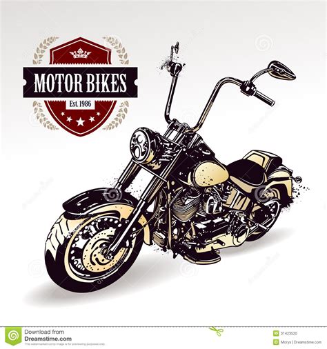 Chopper Customized Motorcycle Stock Vector Illustration Of Auto