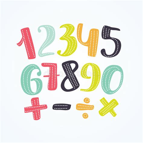 Colorful Numbers Set Vector Design Template Elements For Your