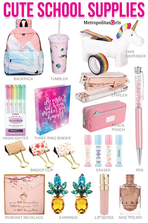 Cute 16 Back To School Supplies For Teen Girls