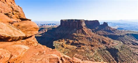 Scenic Overlook From Canyonlands Island In The Sky Moab Desert Stock