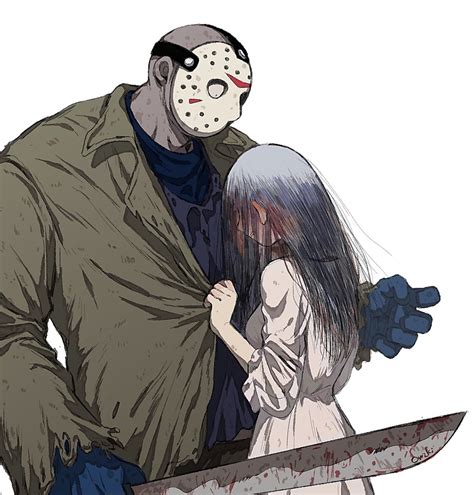 Yamamura Sadako And Jason Voorhees The Ring And More Drawn By Outsuki Danbooru