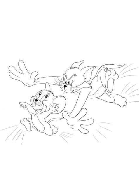 Tom Waking Jerry With A Balloon Free To Download Or Print To Color