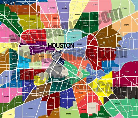 Zip Code Map Of Houston Tx Houston Zip Code Map Zip Code