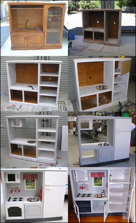Wonderful Diy Play Kitchen From Tv Cabinets