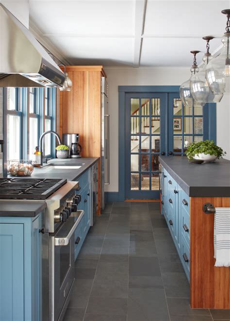 Blue Kitchen Cabinets Farmhouse How To Add Rustic Charm To Your Modern