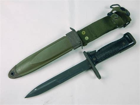Sold Price Us Imperial M6 Bayonet Fighting Knife W M8a1 Scabbard