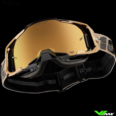 100 Armega Bronze Motocross Goggles Hiper Bronze Mirror Lens