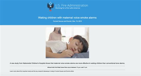 Waking Children With Maternal Voice Smoke Alarms