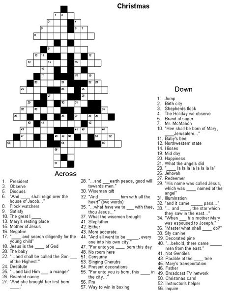 They are made up of words that are often found in adult literature and cover subjects of interest to adults. Scripture Crossword Puzzles | Christmas crossword ...