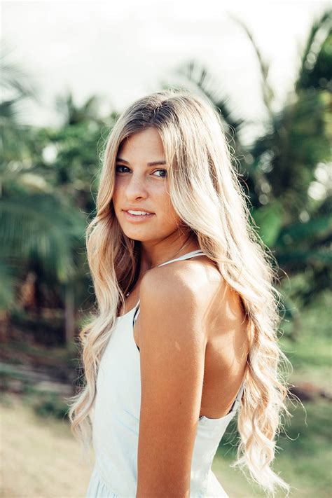 barefoot blonde hair extensions in palm trees