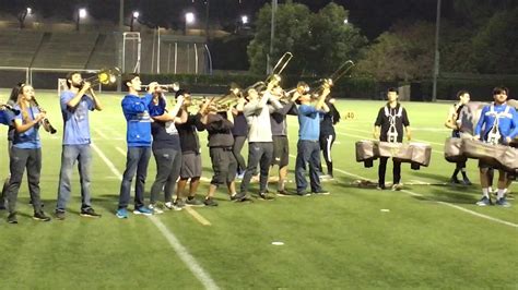 Ucla Marching Band Seniors Performing Word Up During Last Practice Of