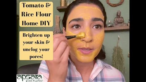 Tomato And Rice Flour Diy To Get Glowing Skin And Unclogged Pores Youtube
