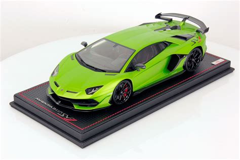 118 Scale Aventador Svj Green By Mr Collection Models